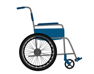 Fototapeta na wymiar Blue empty wheelchair. vector illustration