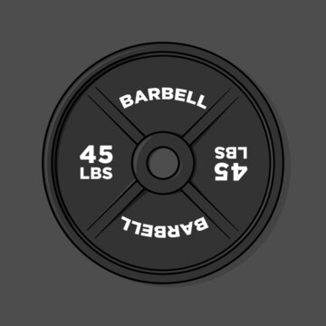 Barbell Weight Plate - Gym - Classic Old School - Iron Vector