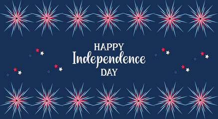 Happy Independence Day banner, USA patriotic day
