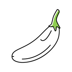 eggplant white color icon vector illustration