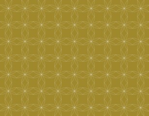 線で描いたお花のシンプルパターン背景