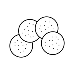 cut eggplant line icon vector illustration