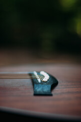 old wooden acoustic guitar