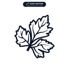 parsley icon symbol template for graphic and web design collection logo vector illustration