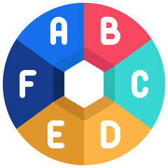 Broken Up Chart Icon