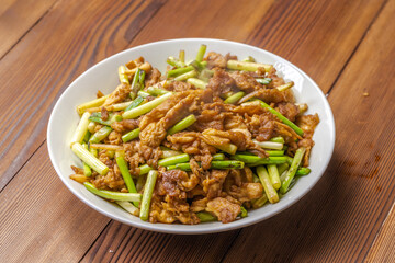 Northeastern characteristics, Chinese home-style stir-fried vegetables, scrambled eggs with garlic moss