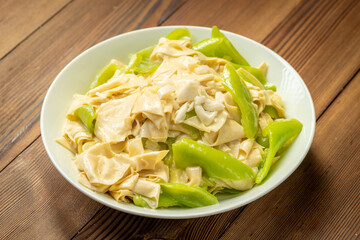 Northeast local specialties - home cooking - dried tofu with sharp peppers
