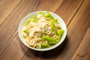 Northeast local specialties - home cooking - dried tofu with sharp peppers