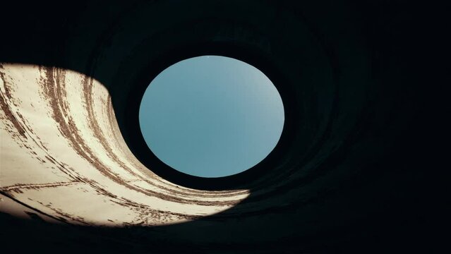 4K Timelapse Sequence of Cayambe, Ecuador - The shadow motions in the Quitsato Sundial monument during the equinox day