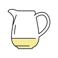 cream jug color icon vector illustration