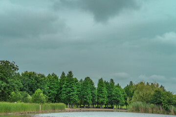 clouds over the lake