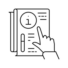 guide information line icon vector illustration