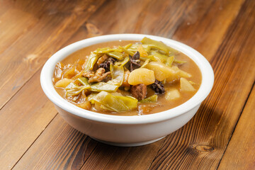 Stewed Lentils with Potatoes and Potatoes, a Local Specialty of Northeast China