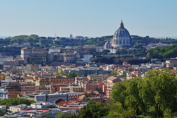 Vatican city with the dome of St. Peter's basilica