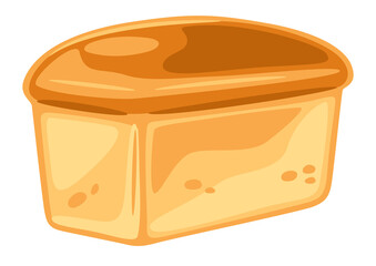 Illustration of fresh bread. Image for bakeries and groceries.