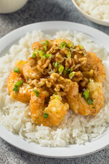 Homemade Fried Honey Walnut Shrimp