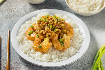 Homemade Fried Honey Walnut Shrimp