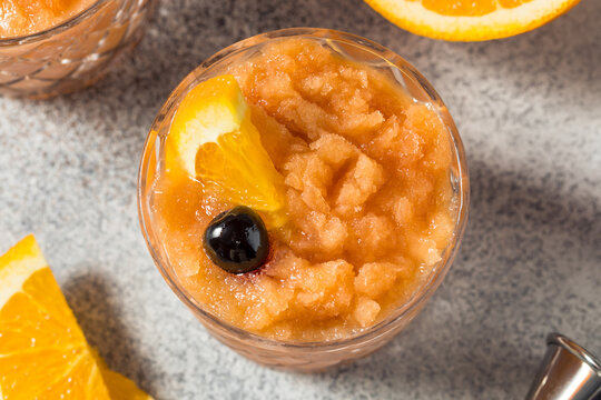 Boozy Frozen Old Fashioned Slushy