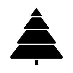 Obraz premium illustration of a black and white christmas tree icon