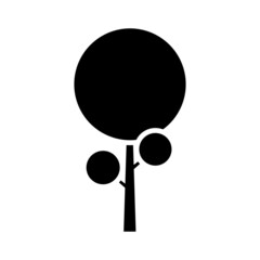 illustration of a black and white tree icon