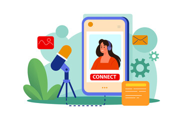 Empty State Illustration concept. Flat illustration isolated on white background.