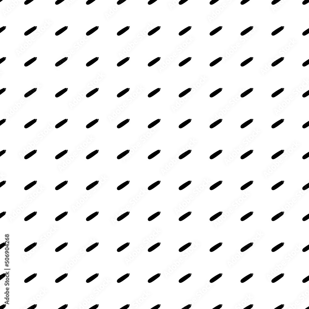 Aufkleber square seamless background pattern from black zucchini symbols. the pattern is evenly filled. vector