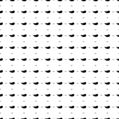 Square seamless background pattern from black eggplant symbols are different sizes and opacity. The pattern is evenly filled. Vector illustration on white background