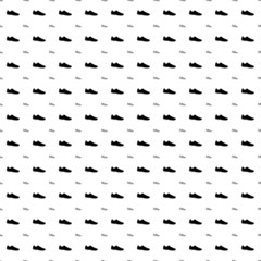 Square seamless background pattern from geometric shapes are different sizes and opacity. The pattern is evenly filled with big black football boot symbols. Vector illustration on white background