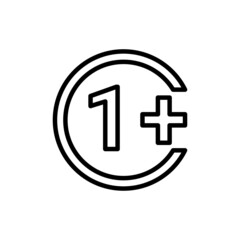 Age limit line color icon. Physiotherapy, acupuncture.