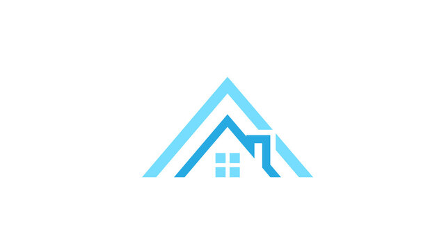creative house triangle roof logo vector symbol icon design illustration