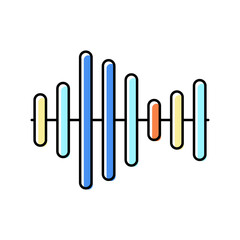 sound equalizer color icon vector illustration
