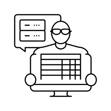 recommend clip art: data entry clerk line icon vector illustration