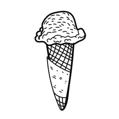 ice cream vector line art for summer design