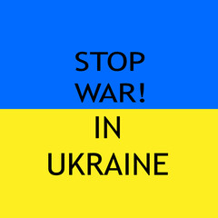 Poster no war. A moth in the colors of the Ukrainian flag sits on a bomb. The inscription no to war. jpeg image jpg illustration