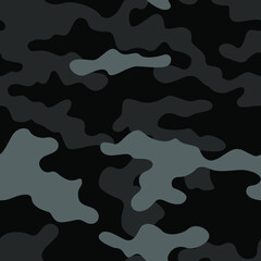 Camouflage texture seamless pattern. Abstract modern military camo background for fabric and fashion textile print. Vector illustration.