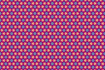 Colorfull abstract pattern that looks like flowers, created from a macro photography of fluids bubbles.