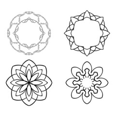 Mandala ornamental element patterns