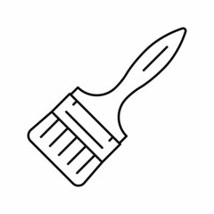 Obraz premium brush tool line icon vector illustration