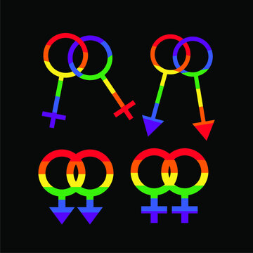 lgbt symbol or similar partner with black background