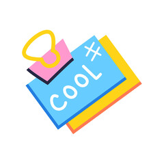 Isolated note sticker icon School supply flat design Vector illustration