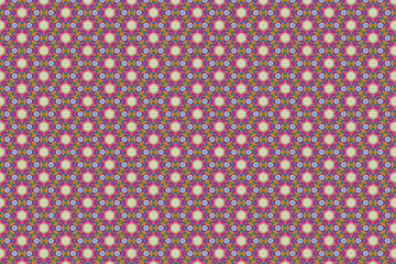 Colorfull abstract pattern that looks like flowers, created from a macro photography of fluids bubbles.