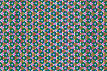 Colorfull abstract pattern that looks like flowers, created from a macro photography of fluids bubbles.