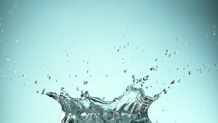 Freeze motion of splashing water in crown shape.