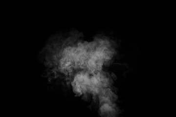 Smoke movement on a black background, smoke background, abstract smoke on a black background. Abstract background fog or smog, design element, layout for collages.