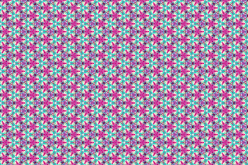 Colorfull abstract pattern that looks like flowers, created from a macro photography of fluids bubbles.