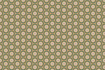 Colorfull abstract pattern that looks like flowers, created from a macro photography of fluids bubbles.