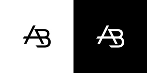 Modern and professional AB letter initials logo design