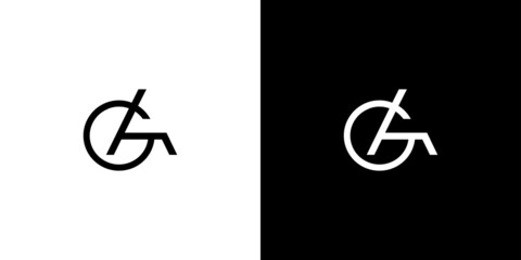 Modern and professional GA letter initials logo design