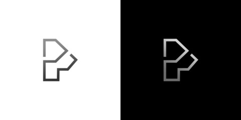 Modern and unique PP letter initials logo design