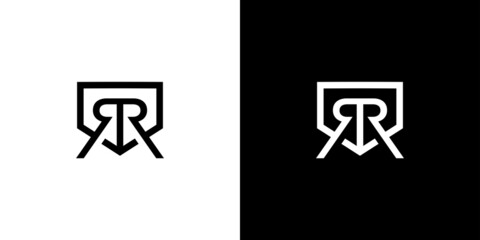 Modern and unique RR letter initials logo design